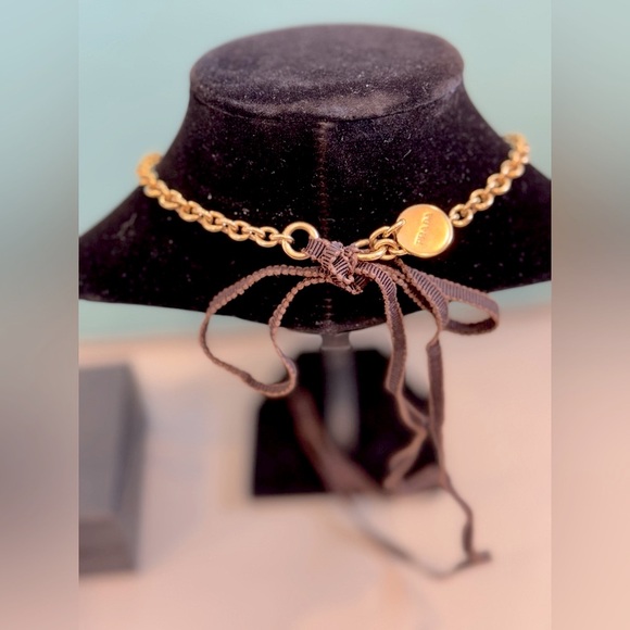 PRADA Safiano Bear Charm Necklace